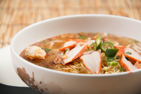 pork slice soup with noodles