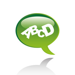 alphabet in speech bubble
