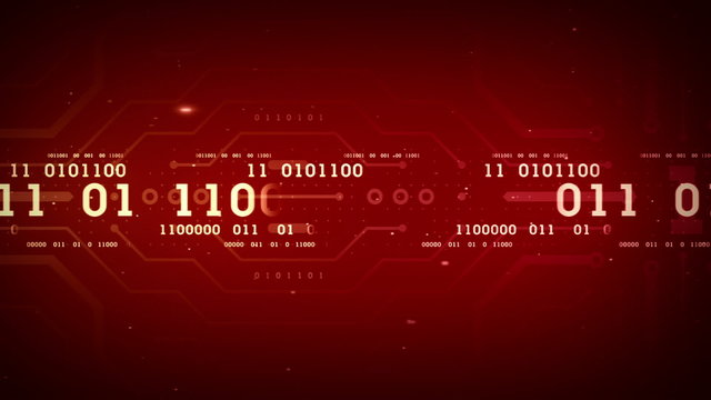 Binary Data Streams Red