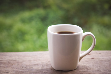 Coffee with filter effect retro vintage style