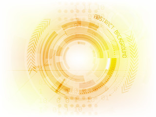 Abstract future technology vector background with circle elements and arrows