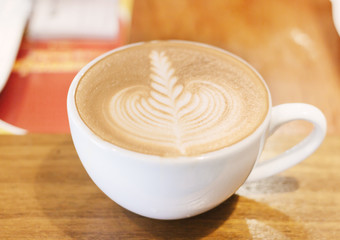 Cup of coffee latte art