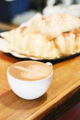 Cup of coffee latte art