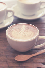 Cup of coffee latte art