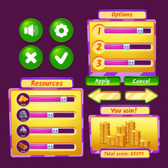 Fototapeta premium Game Interface Icons