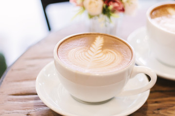 Cup of coffee latte art