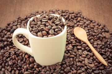 Coffee with filter effect retro vintage style