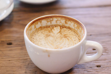 Cup of coffee latte art