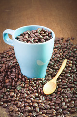 Coffee with filter effect retro vintage style