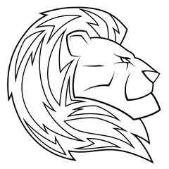 Lion head vector illustration
