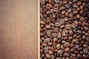 Coffee Beans with filter effect retro vintage style
