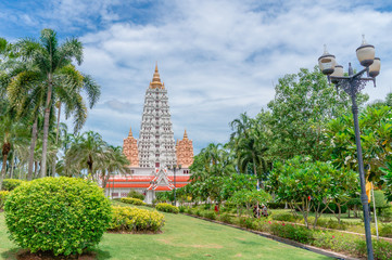 Big pagoda at Wat Yan Sang Wararam Woramahawihan in Pattaya  Chonburi province,Thailand