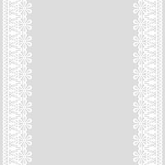 lace frame on gray background