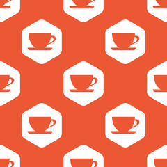 Orange hexagon cup pattern