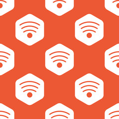 Orange hexagon Wi-Fi pattern