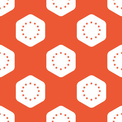 Orange hexagon European Union pattern