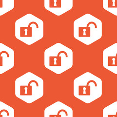 Orange hexagon unlocked pattern
