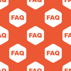 Orange hexagon FAQ pattern