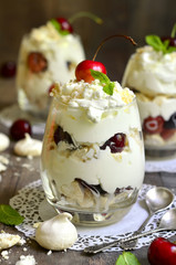 Eton mess with cherry.