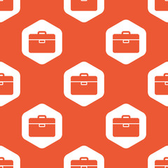 Orange hexagon briefcase pattern