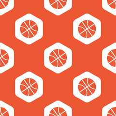 Orange hexagon basketball pattern