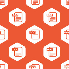 Orange hexagon DOC file pattern
