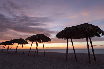 The coast of Cuba. Varadero beach. Sunset.