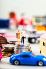 セレブな家族の買い物,たくさんのミニチュア