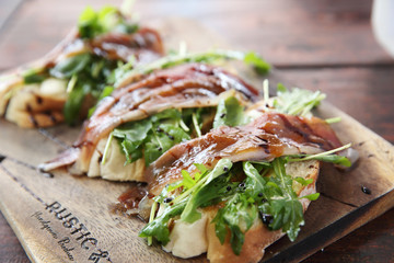 Duck prosciutto smoked duck on bread