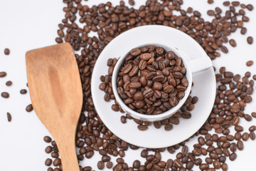 one coffee cup filled