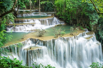 Beautiful waterfall in tropical forest 