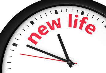 New Life Starting Time Clock Concept