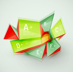 Geometric shapes with sample text. Abstract template