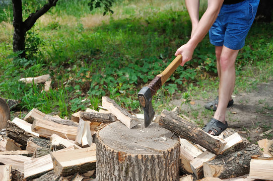 Chopping wood