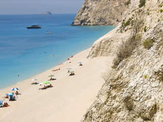 Beautiful beach Egremni in Lefkada Greece.
