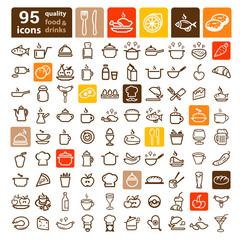 food icons big set