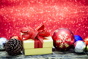 Christmas gift boxs with decoration