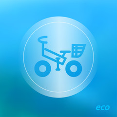 Ecology icon on the blurred background