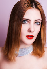 Fototapeta premium beautiful sexy girl with her hair. Beauty - fashion 