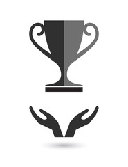 hands support trophy cup icon