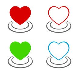 heart icon in circle