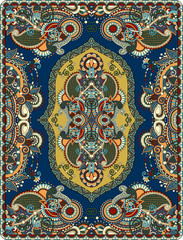 Fototapeta na wymiar elaborate original floral large area carpet design for print