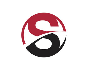 S Letter Logo Swoosh CIrcle