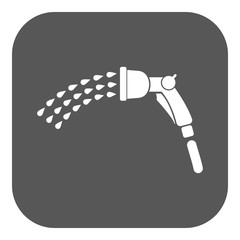 The spray gun icon. Irrigation and watering symbol. Flat