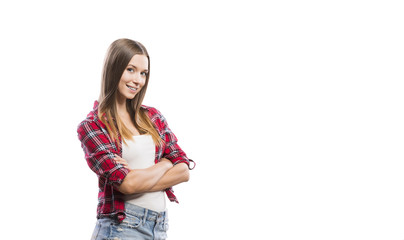 Beautiful young hipster girl