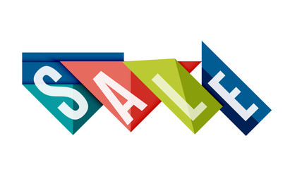 Sale word label banner