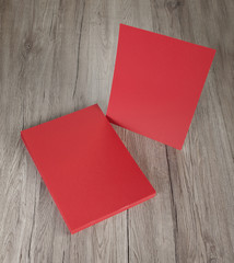 Blank flyer poster on wood to replace your design