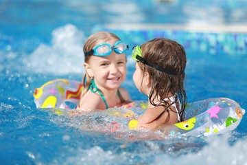 Swimming Pool, Child, Swimming.