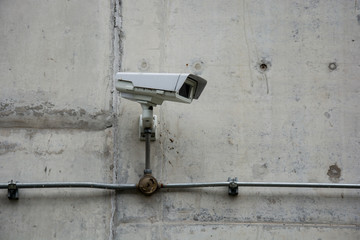 CCTV camera on the wall