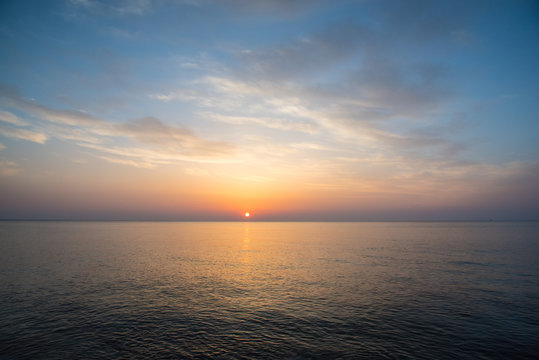 Beautiful sunrise over sea